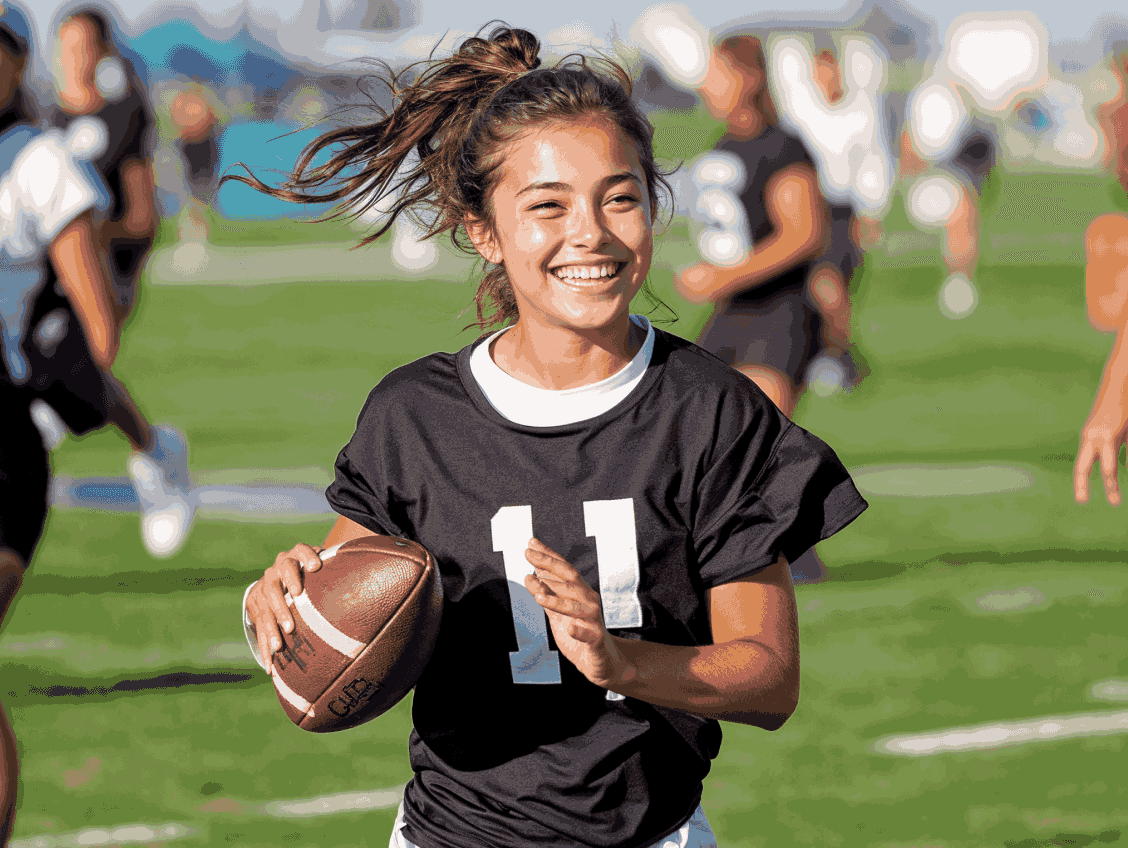 Девочка на занятиях в спортивной школе KidsOlimp