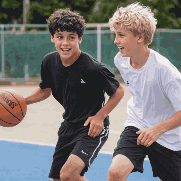 Дети улыбаются на спортивном занятии KidsOlimp